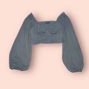 Shein Frenchy Swiss Dot Milkmaid Blouse